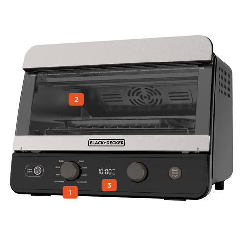 Black & decker crisp n bake countertop oven on sale